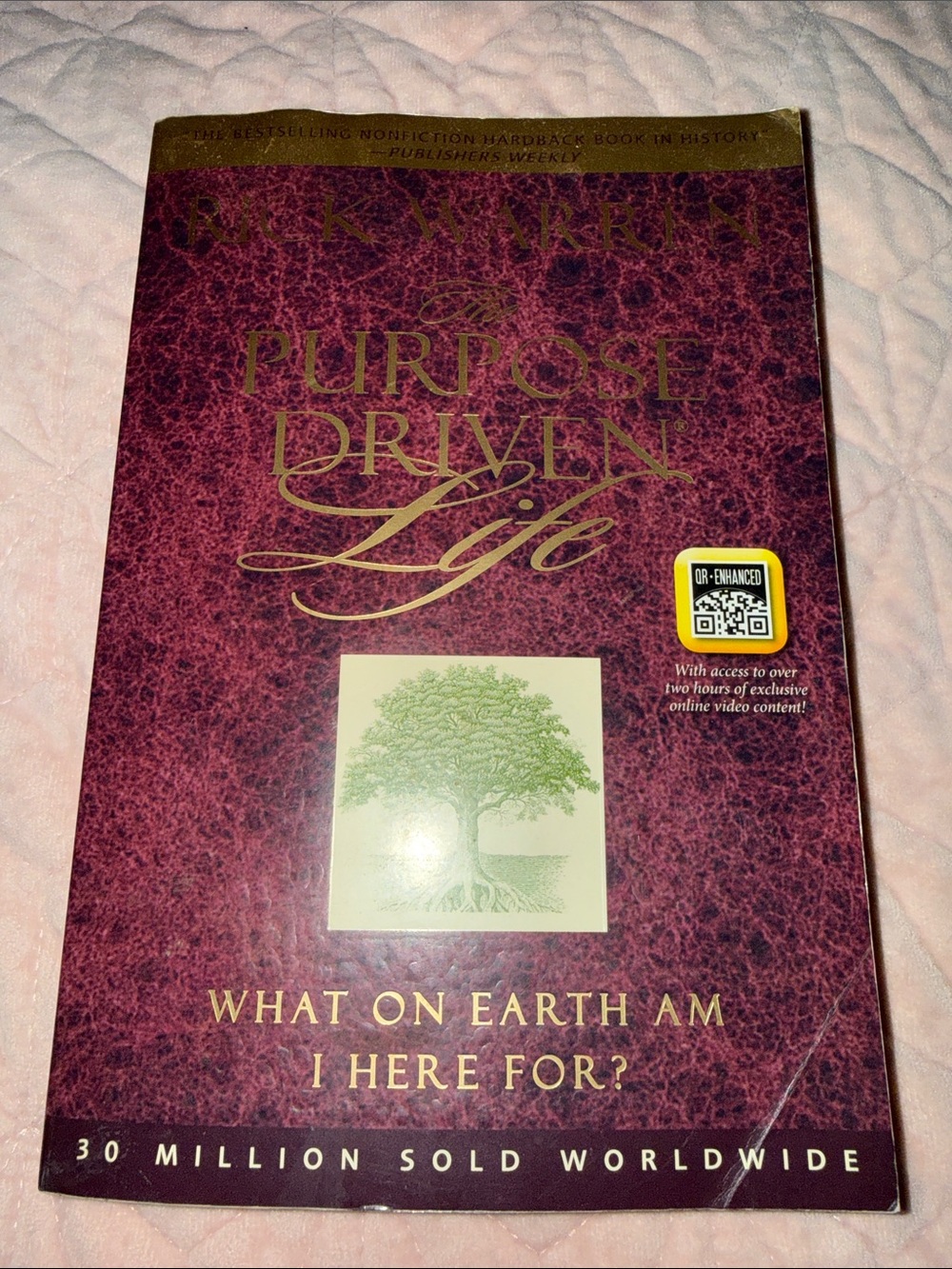Purpose Driven Life Paperback Book - Maroon with Gold Text
